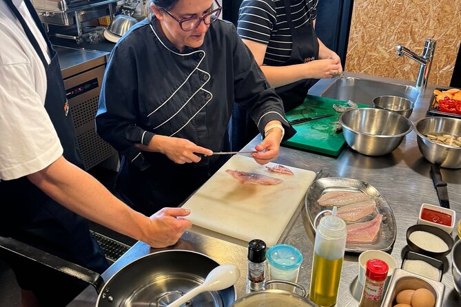 Lisbon Cooking Class with Market Experience - Sitting down for the meal you made