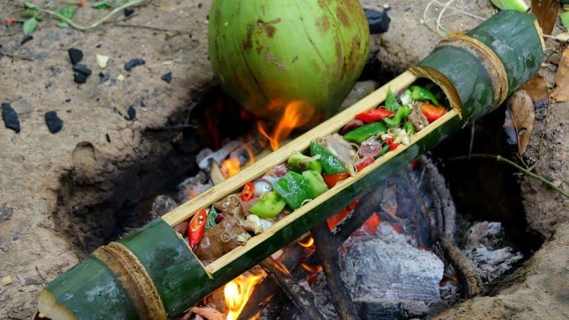 Luang Prabang: Bamboo Forest Cooking-class & Farm Visit - Entering the primary forest with a Khmu guide