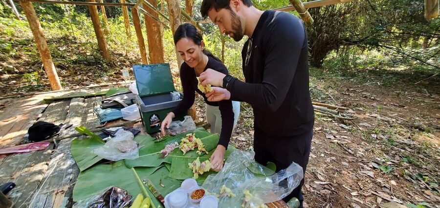 Luang Prabang: Bamboo Forest Cooking-class & Farm Visit - Shaping bamboo into cups, chopsticks, and cooking tools