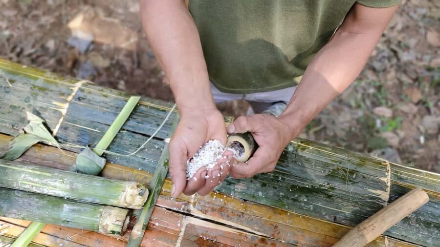 Luang Prabang: Bamboo Forest Cooking-class & Farm Visit - Eating what you made in the forest
