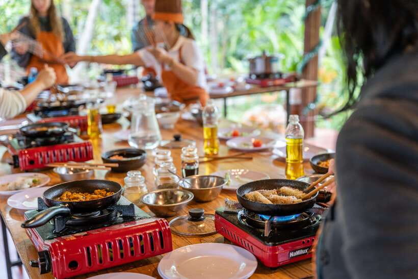 Mad Monkey Hoi An Cooking Class & Bamboo Boats - Preparing five Vietnamese dishes