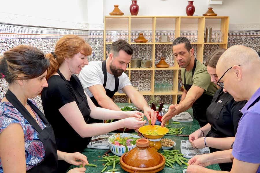 Marrakesh: Moroccan Dishes Cooking Class with a Local Chef - From Bab Doukkala market to a Moroccan kitchen