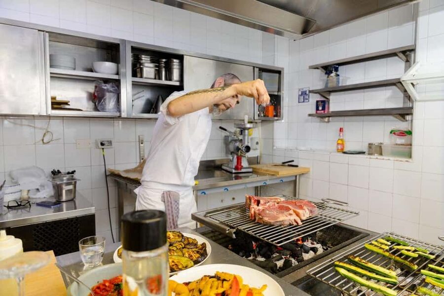 MasterSteak: Tuscan Steak Cooking Class with Unlimited Wine - Bruschetta first, then the grill