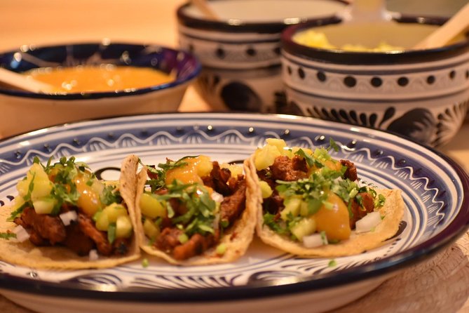 Mexican Street Tacos Hands-on Cooking Class and Market Tour - Three salsas keep the meal from tasting flat