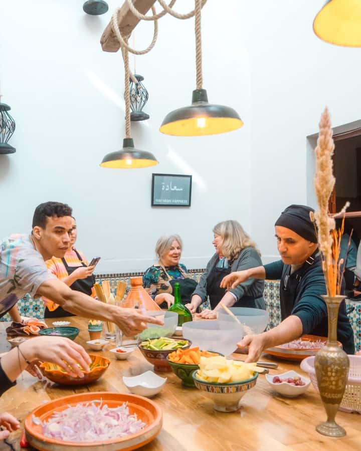 Moroccan Food Cooking Class with a Local Chef in Marrakech - Tagine, cooked salads, and a Moroccan crepe