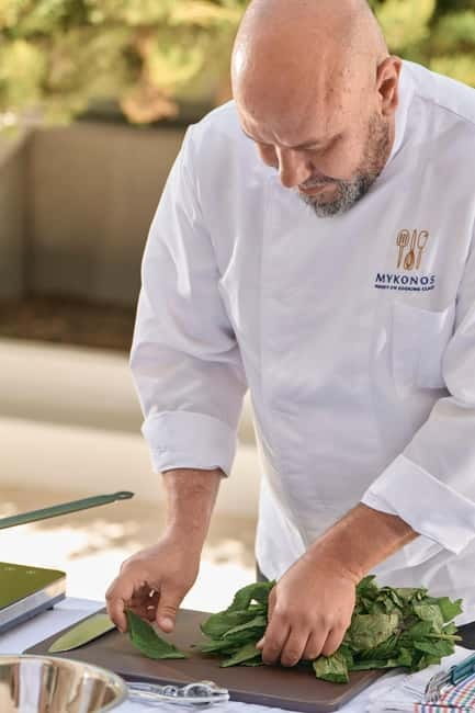 Mykonos: Hands-On Cooking Class with a Professional Chef - Chef Nikos’s teaching style and group size