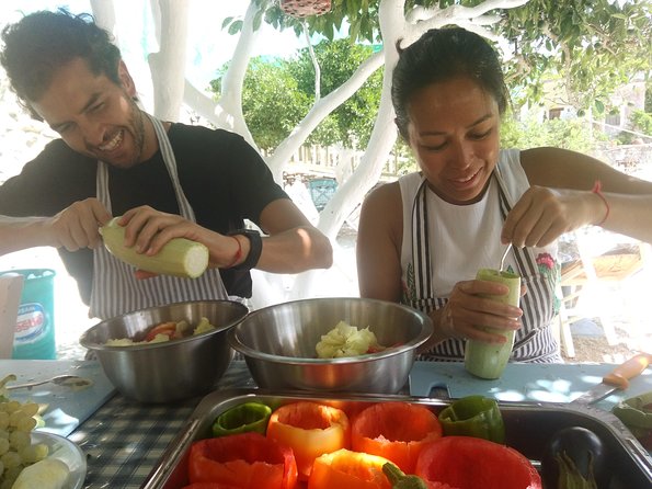 Naxos:Half-day cooking class at Basiliko - Dancing, music, and the plate-breaking finale