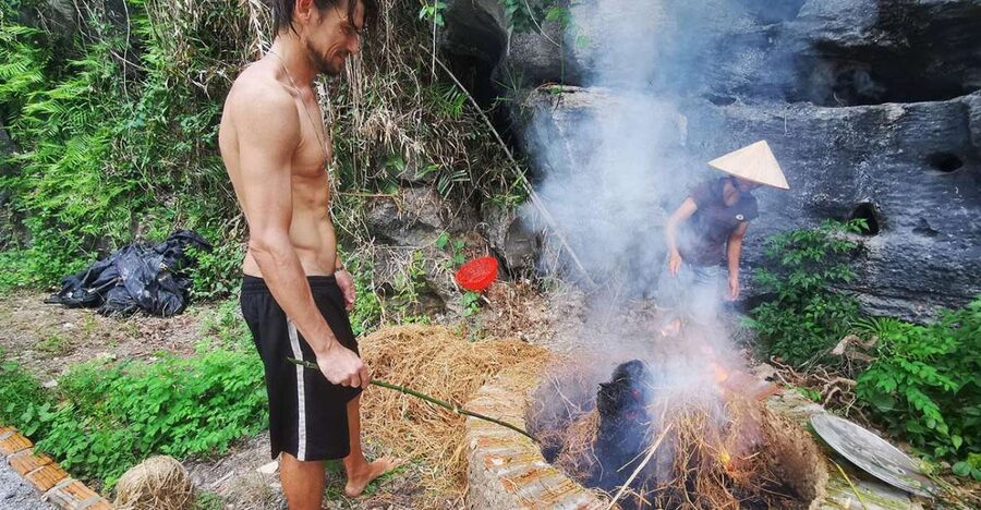 Ninh Binh cooking class at Buffalo Cave - Cooking Vietnamese food beside Buffalo Cave
