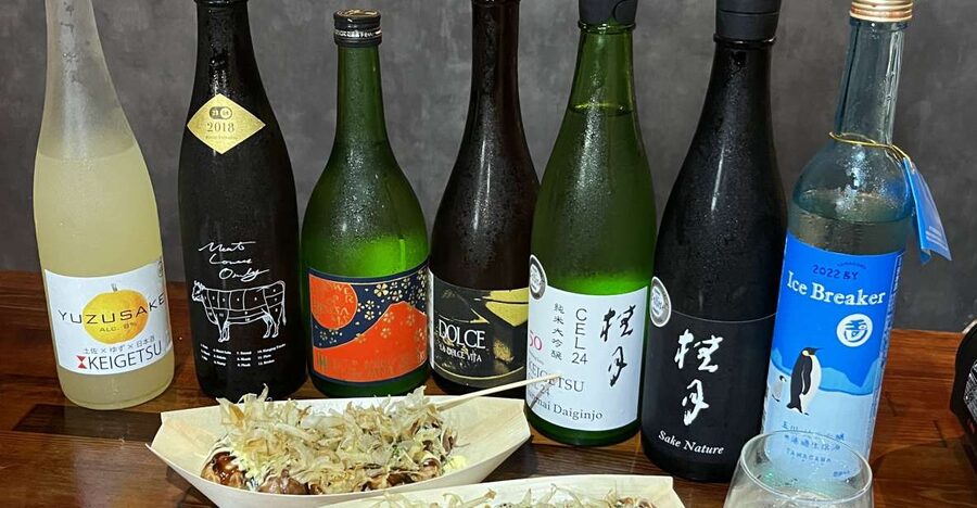 Osaka Sake Tasting with Takoyaki Cooking - Finding MOMO to SAKE near Osaka Namba