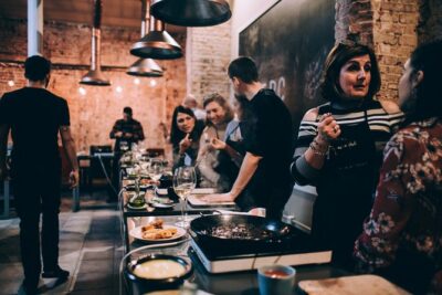 Paella Cooking Class with Professional Chef: Four Course Dinner