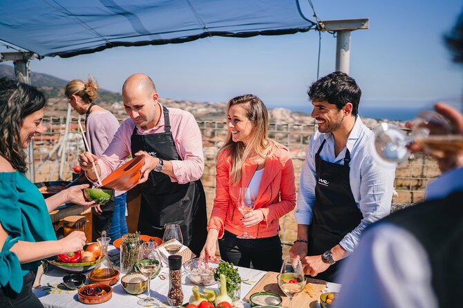 Paella Cooking Experience & Winery Tour from Barcelona - Getting your hands into the paella class
