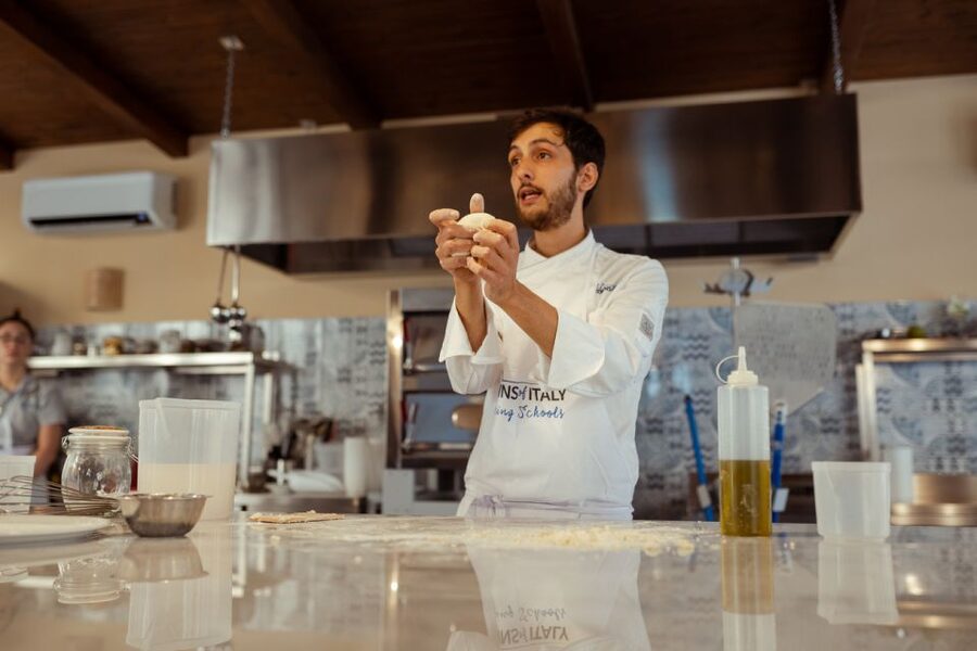 Palermo: Pizza and Gelato Cooking Class with Dinner and Wine - At Via Volturno, the cooking starts quickly