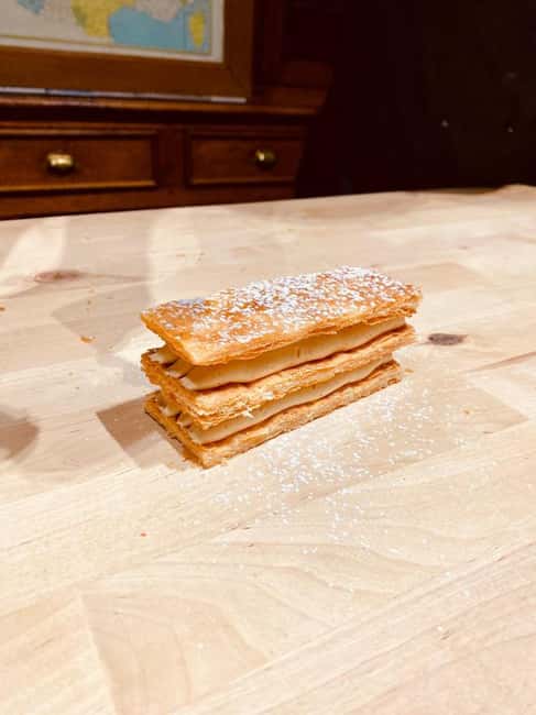 Paris: Millefeuille baking class with a chef - Baking and assembling the finished millefeuille