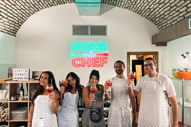 Pasta Cooking Class Near the Colosseum with 3 Spritz Cocktails - Making Fettuccine From Dough to Plate