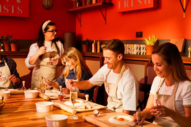 Pasta Making with Unlimited Prosecco in London's West End - Shaping tagliatelle, orecchiette, or tortellini