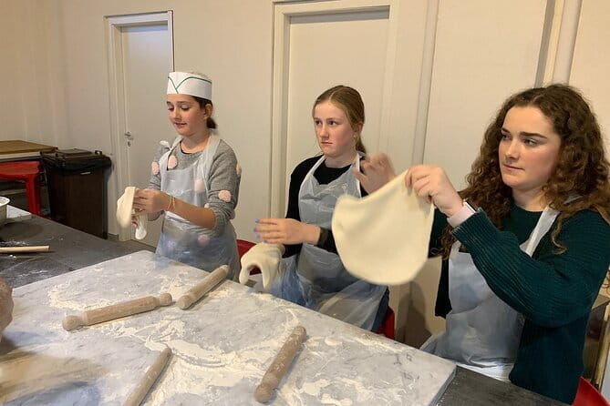 Pizza & Gelato Making Cooking Class in Florence - Mixing, kneading, and shaping the pizza dough