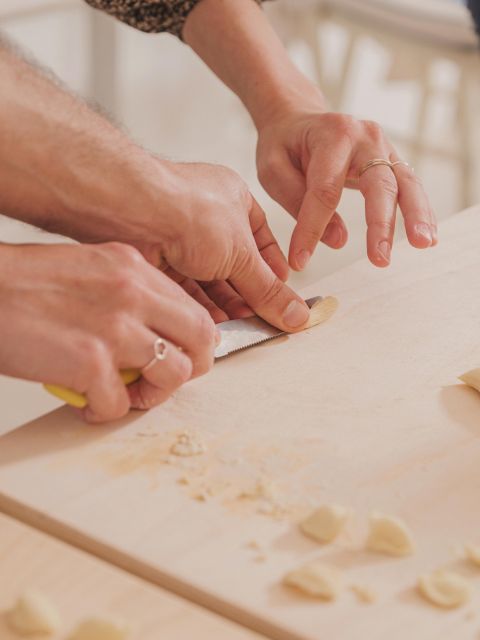 Polignano:Pasta Cooking Class with Dinner, Wine & Limoncello - Shaping orecchiette in Polignano a Mare