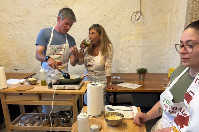 Porto Hands On Cooking Class-3 course-wine included-trained chef - Starting with alheira puff pastry