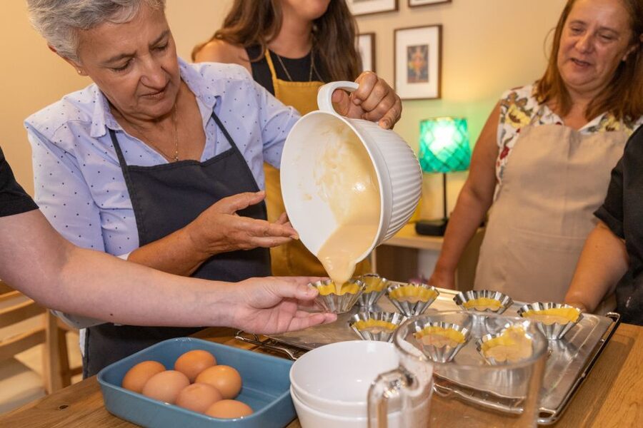 Porto: Pastel de Nata Cooking Class with Grandma's Recipe - Making pastel de nata from scratch in Joana’s kitchen