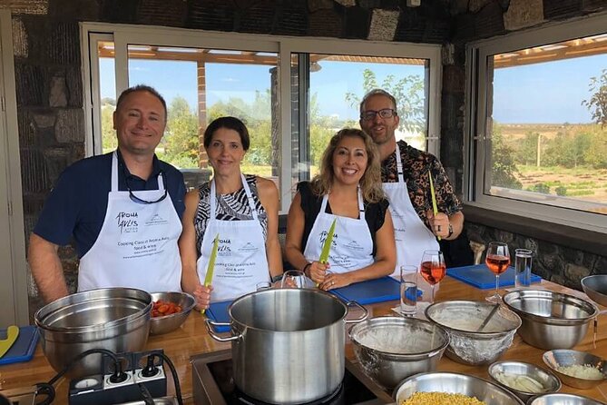 Private Santorini Cooking Class & Wine Tasting Tour - Three wineries, one long Santorini food day