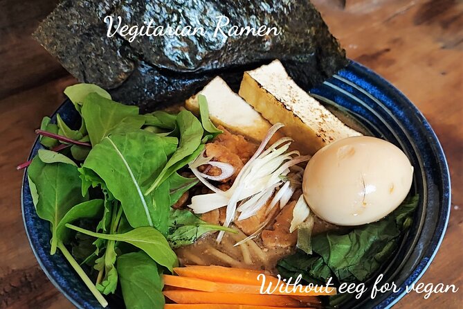 Ramen & Dumpling Cooking in Tokyo with Chef/Vegan possible - Creating your own ramen bowl