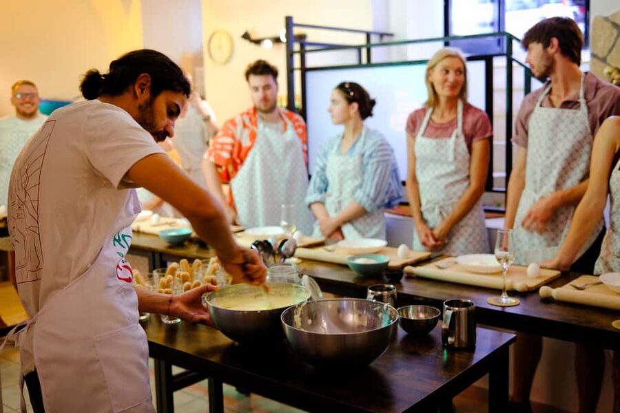 Rome: 2-in-1 Family-Friendly Pasta & Tiramisu Cooking Class - Wine, prosecco, and the meal you made