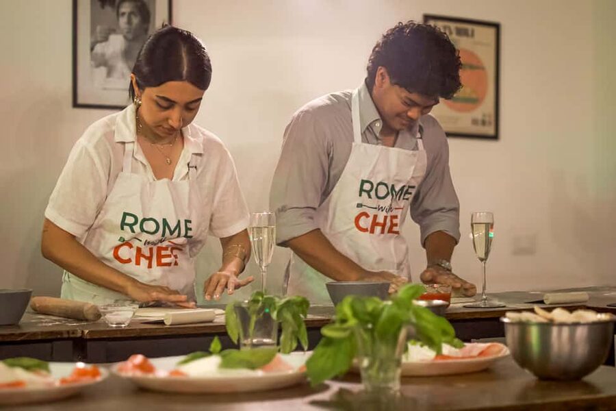 Rome: Hands-On Pizza Cooking Class with Spritz Mixology - Mixing Aperol and Hugo Spritz