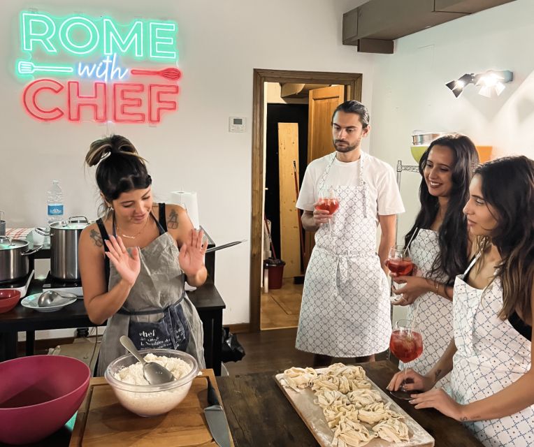 Rome: Pasta Cooking Class with Spritz Cocktails - Making fettuccine from scratch