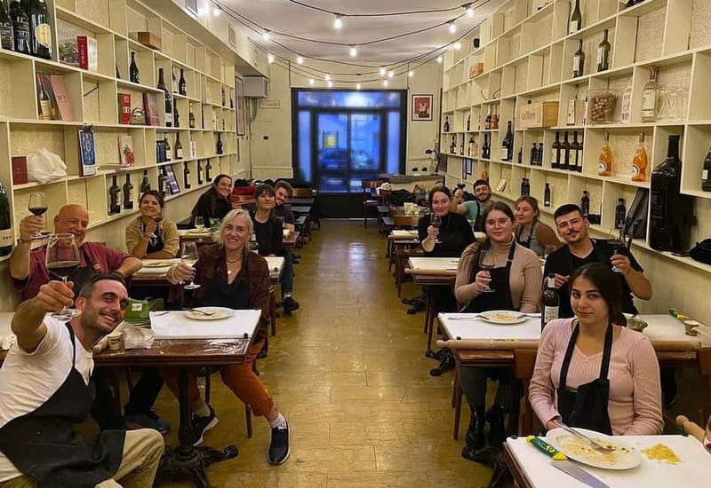 Rome: Pasta Cooking Class with Wine, Coffee, and Limoncello - Eating the pasta you just made