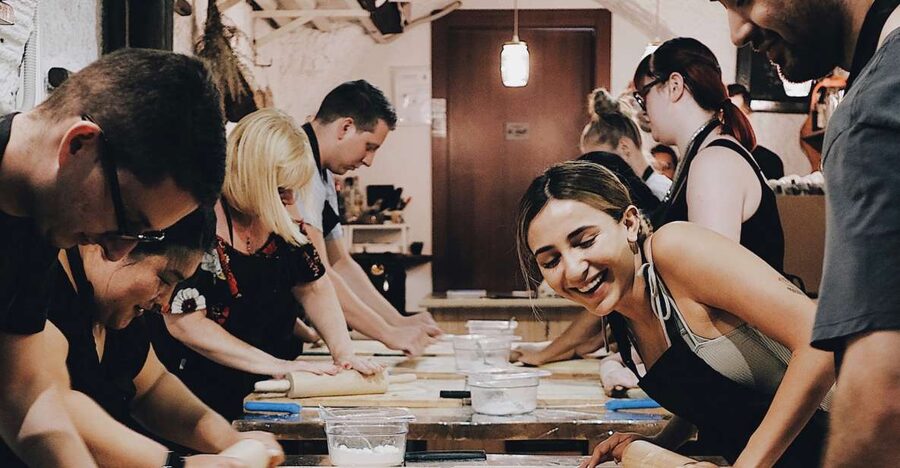 Rome: Pasta Making with Wine Tasting and Dinner in Frascati - Walking through Frascati before the meal