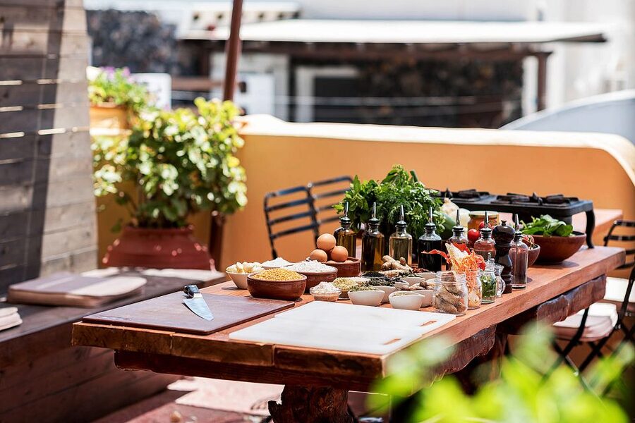 Santorini Cooking Class with Wine Tasting & Lunch - The wine stop, including Art Space Winery