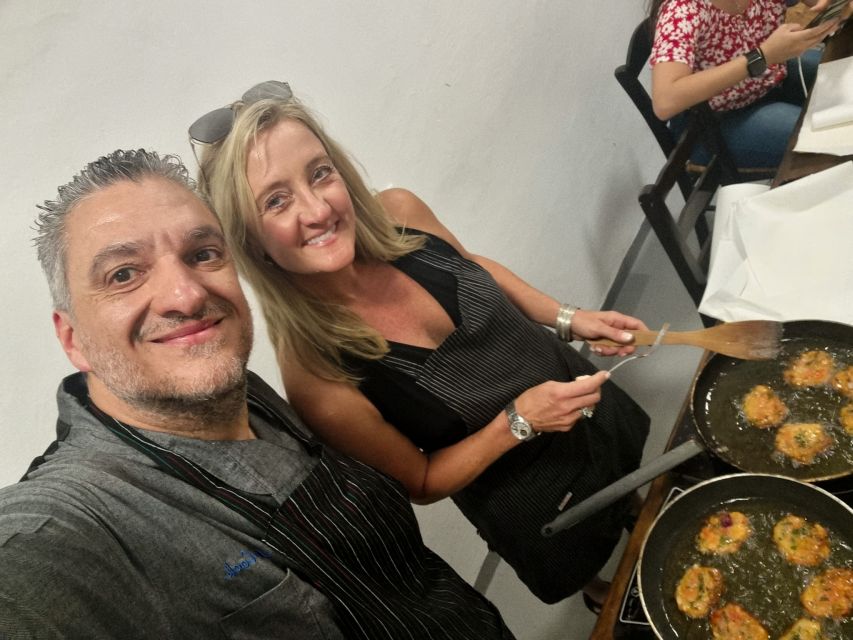 Santorini: Hands on Cooking Class with a Chef - Meeting chef Christos at Feggera Restaurant