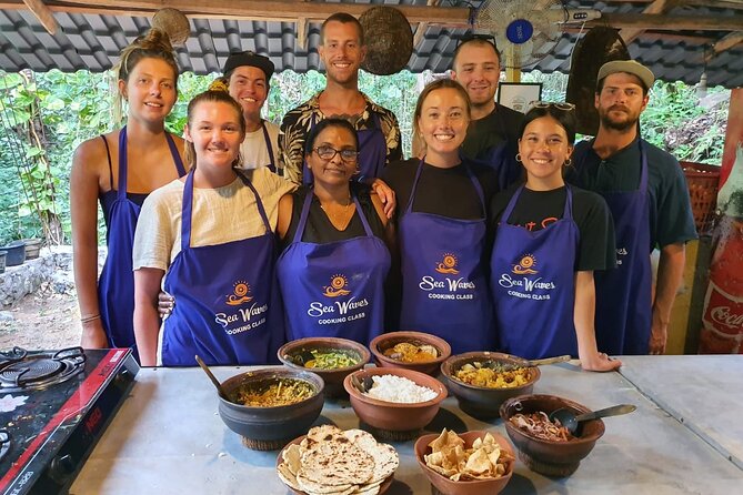 Sea waves sri lankan cooking class - Cooking five vegetables plus fish or chicken