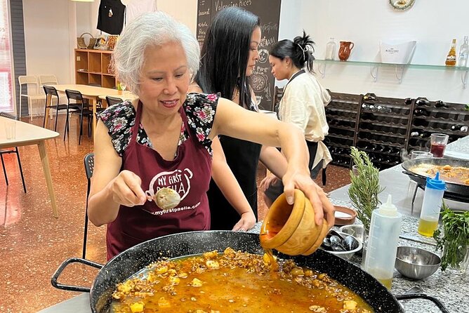 Seafood paella cooking class, tapas and visit to Ruzafa market. - What the $78.64 price really covers