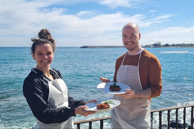 Seaview Cooking Class & Taormina local flavors with Chef Mimmo - Ahoy Bistrò Siciliano and the Bay of Naxos view