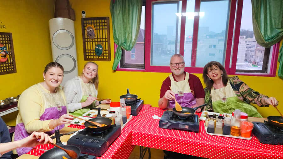 Seoul: Korean Cooking Class at a Local Home and Market Tour - Tal masks and small cultural touches
