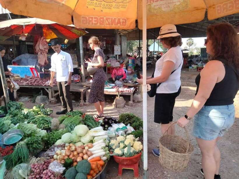 Siem Reap Khmer Cooking Class and Local Market Tour - Shopping for Khmer ingredients at the village market