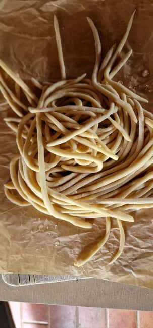 Siena: Private Handmade Pasta Cooking Class in Tuscany - Sitting down to the pasta you made