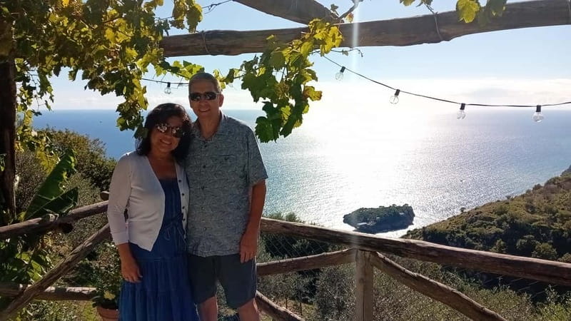 Sorrento: Marì Cooking Class in a Family Farm w/ Coast View - Sitting down to eat what you made