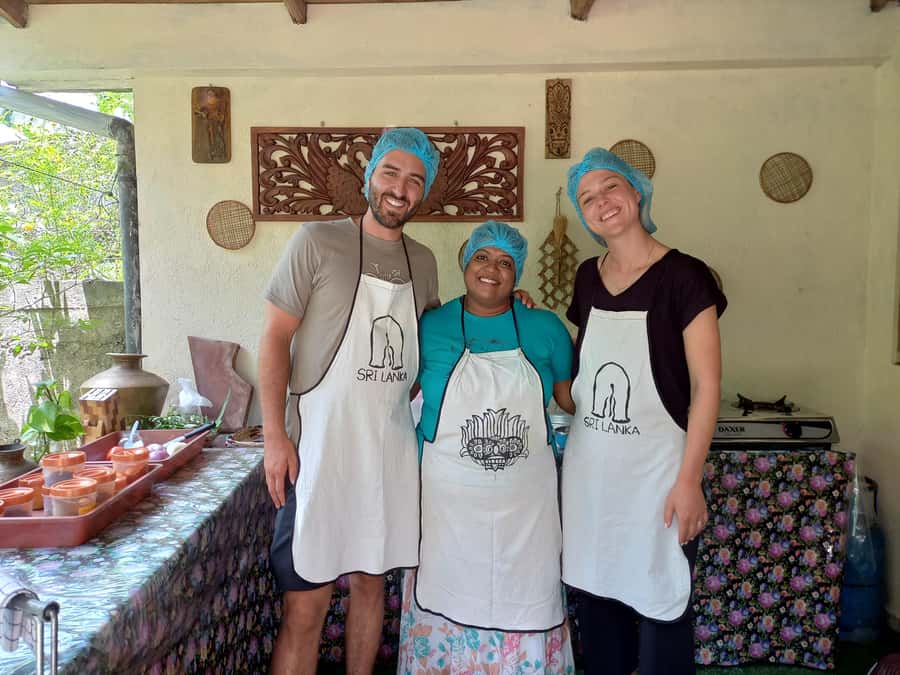 Sri Lankan Cookery with Nilu - Eating what you prepared at Nilu’s home