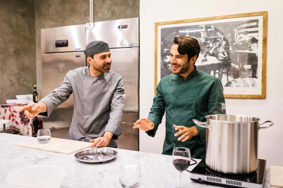 Super Fun Pasta and Gelato Cooking Class by the Vatican - Fettuccine, tomato sauce, and the Dolce & Gabbana touch