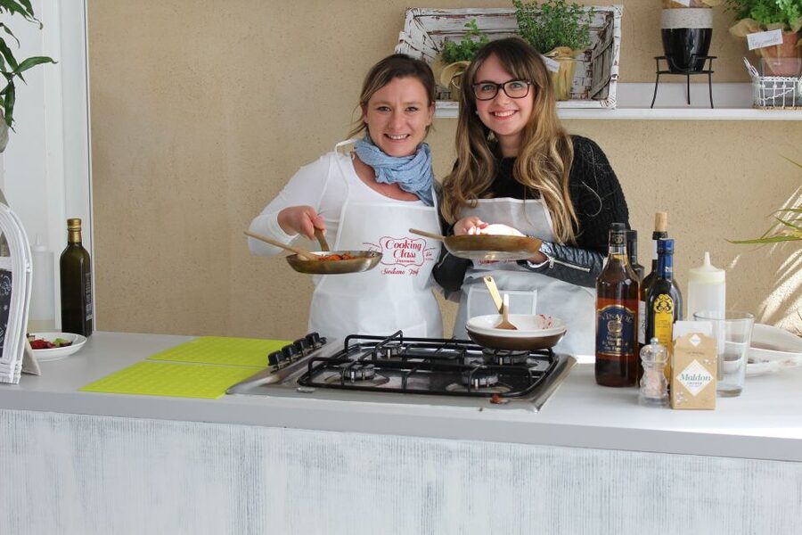 Taormina: Sicilian Cooking Class & Market Tour - The lunch you create, with Sicilian wine