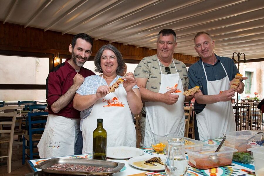 Taormina: Sicilian Cooking Class w/ a Visit to Local Market - A Sicilian kitchen with real hands-on work