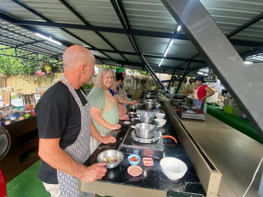 Thai Cooking Class with Market & Garden Tour - Transport, group size, and the real cost