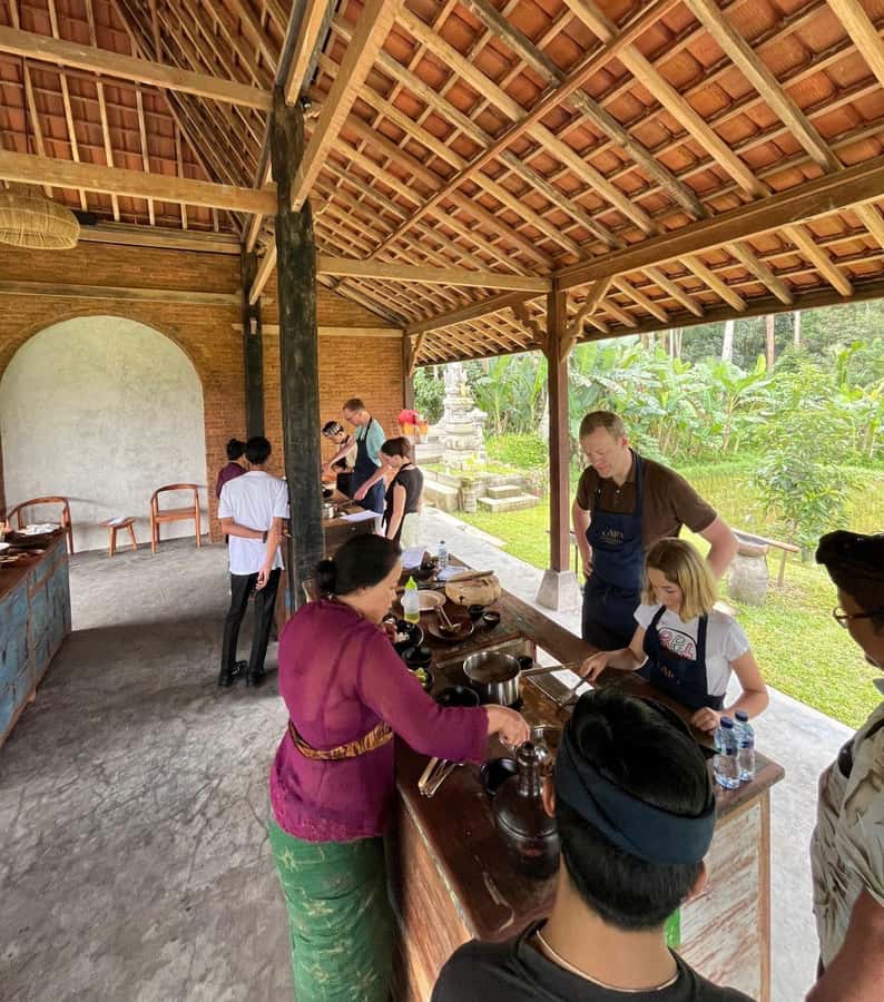 The Authentic Balinese Cooking Experience - Eating beside the rice fields