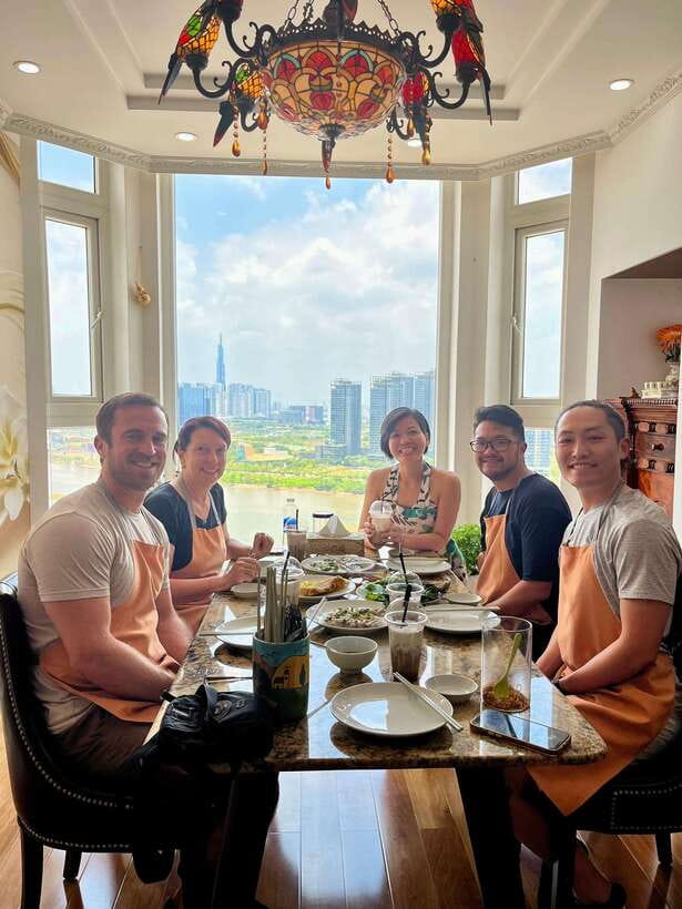 Top Home Cooking Class with Stunning River View AC Kitchen - The food has a practical home-cooking focus