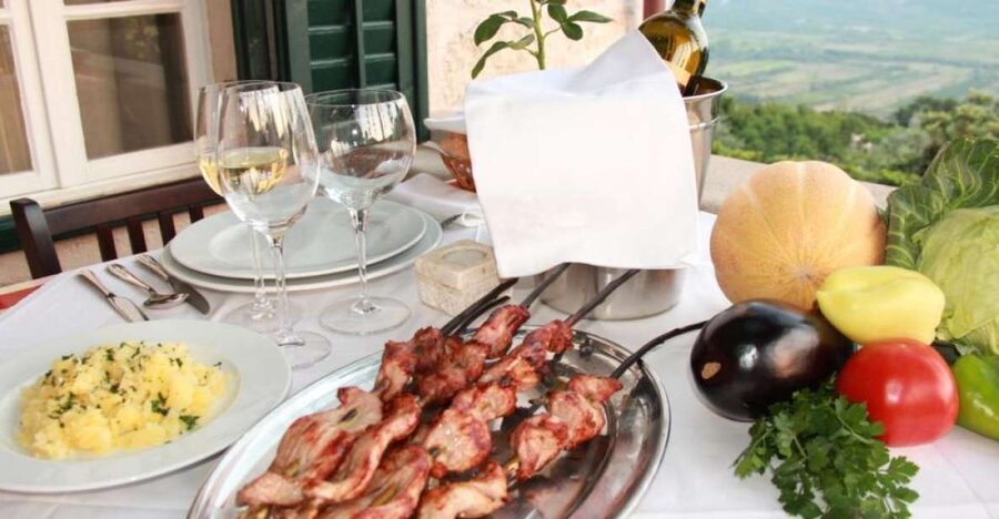 Traditional Dalmatian Cooking Class from Dubrovnik - Picking ingredients from the garden