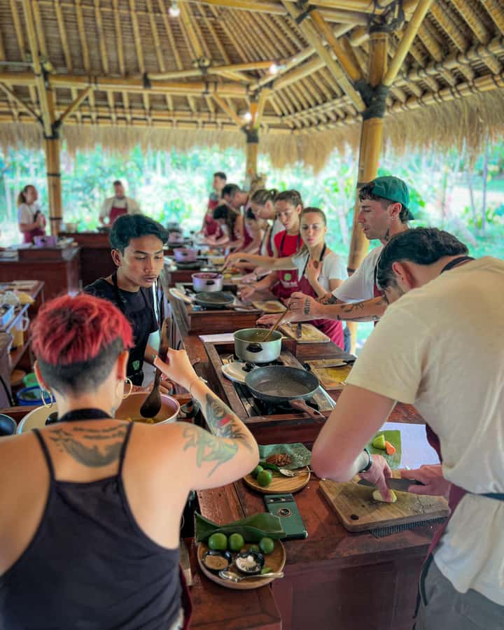 Ubud: Organic Farm Harvest, Bali Cooking Class by Pemulan - Start at Ubud’s banyan tree