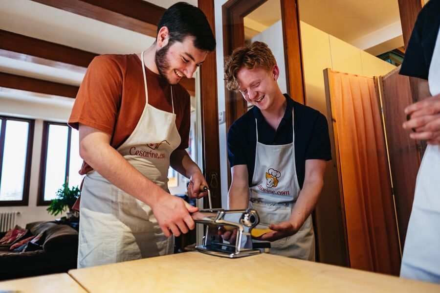 Venice: Pasta and Tiramisu Cooking Class at a Local's Home - Rolling pasta by hand, two shapes at a time