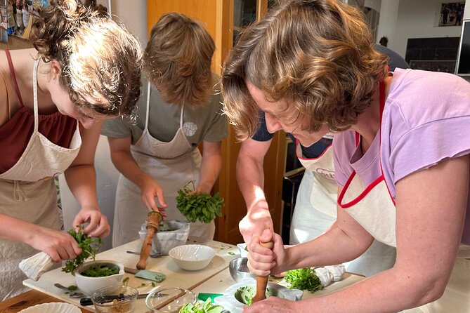 With Tiziana Cooking Class for Pesto , Gnocchi and Tiramisù - Timing, group size, and what to bring